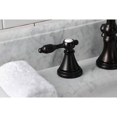 Tudor KS2985TAL Two-Handle 3-Hole Deck Mount Widespread Bathroom Faucet with Brass Pop-Up, Oil Rubbed Bronze