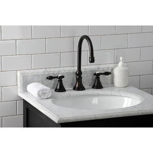 Tudor KS2985TAL Two-Handle 3-Hole Deck Mount Widespread Bathroom Faucet with Brass Pop-Up, Oil Rubbed Bronze