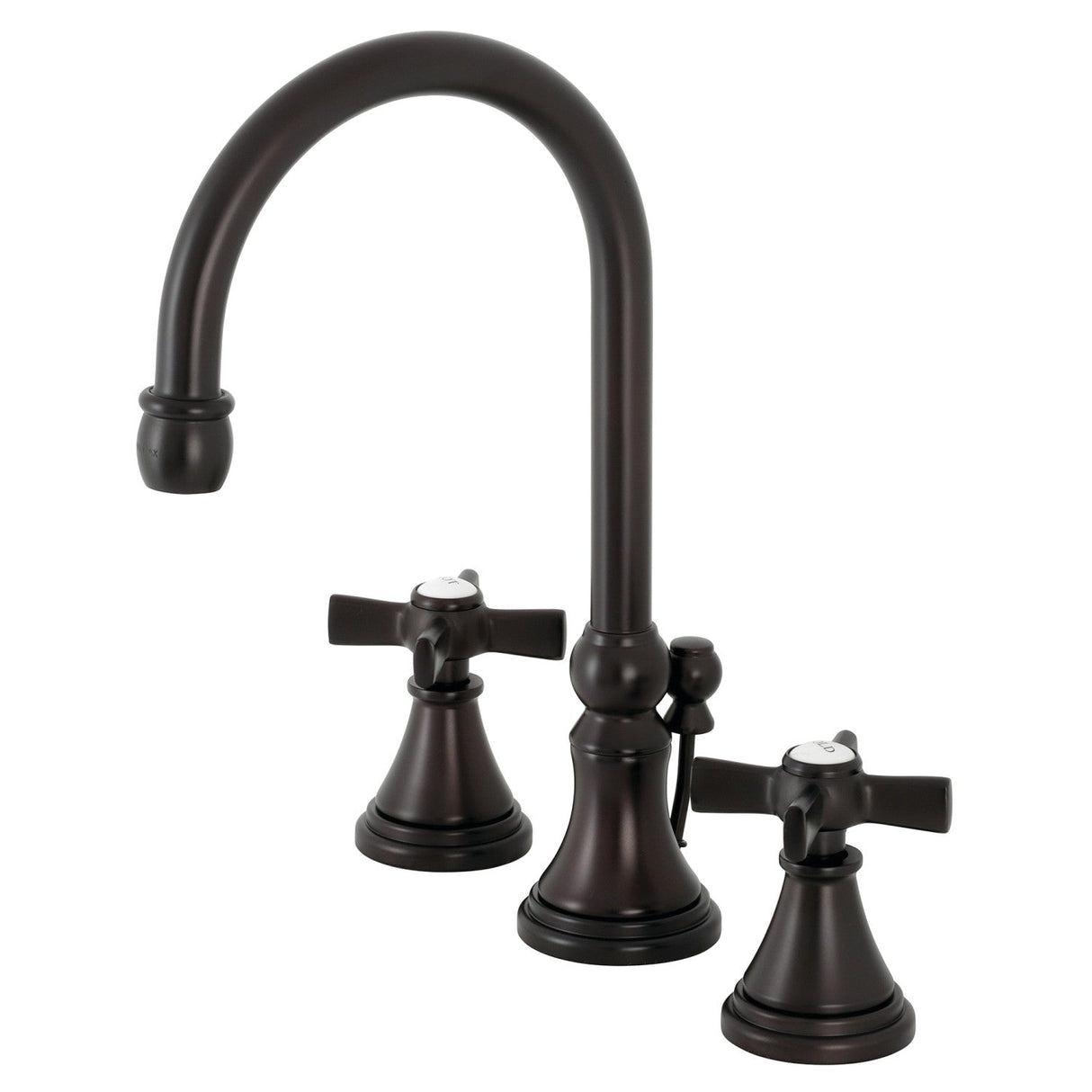 Millennium KS2985ZX Two-Handle 3-Hole Deck Mount Widespread Bathroom Faucet with Brass Pop-Up, Oil Rubbed Bronze
