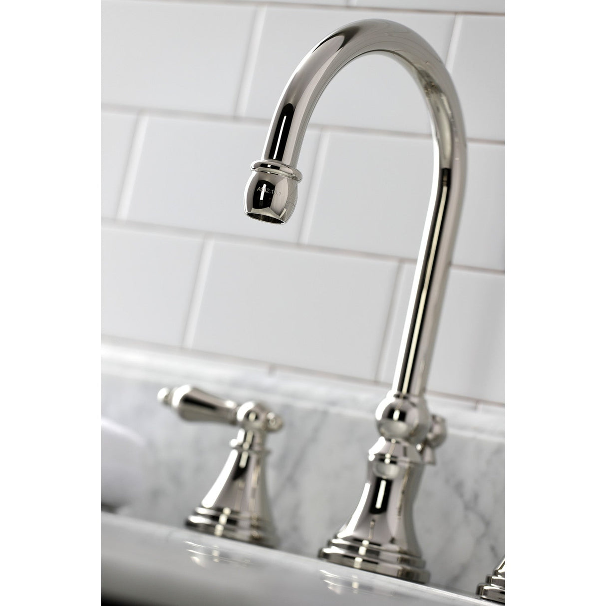 Governor KS2986AL Two-Handle 3-Hole Deck Mount Widespread Bathroom Faucet with Brass Pop-Up, Polished Nickel