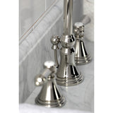 Heirloom KS2986BAL Two-Handle 3-Hole Deck Mount Widespread Bathroom Faucet with Brass Pop-Up, Polished Nickel