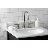 Heirloom KS2986BAL Two-Handle 3-Hole Deck Mount Widespread Bathroom Faucet with Brass Pop-Up, Polished Nickel