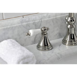 Governor KS2986PL Two-Handle 3-Hole Deck Mount Widespread Bathroom Faucet with Brass Pop-Up, Polished Nickel