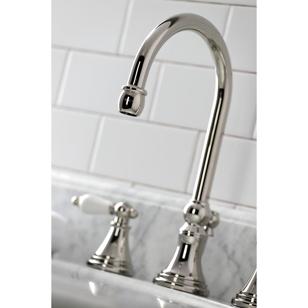 Governor KS2986PL Two-Handle 3-Hole Deck Mount Widespread Bathroom Faucet with Brass Pop-Up, Polished Nickel