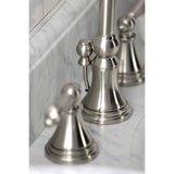 Governor KS2988AL Two-Handle 3-Hole Deck Mount Widespread Bathroom Faucet with Brass Pop-Up, Brushed Nickel
