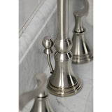 Century KS2988CFL Two-Handle 3-Hole Deck Mount Widespread Bathroom Faucet with Brass Pop-Up, Brushed Nickel