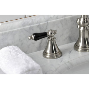 Duchess KS2988PKL Two-Handle 3-Hole Deck Mount Widespread Bathroom Faucet with Brass Pop-Up, Brushed Nickel