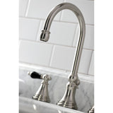 Duchess KS2988PKL Two-Handle 3-Hole Deck Mount Widespread Bathroom Faucet with Brass Pop-Up, Brushed Nickel
