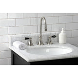 Duchess KS2988PKL Two-Handle 3-Hole Deck Mount Widespread Bathroom Faucet with Brass Pop-Up, Brushed Nickel