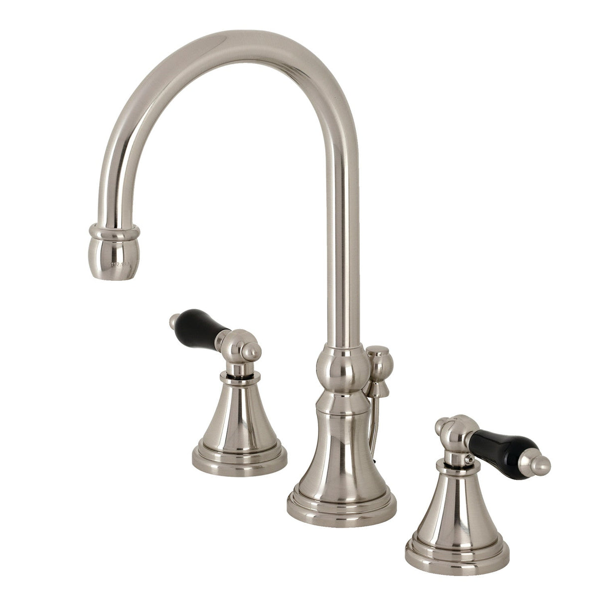 Duchess KS2988PKL Two-Handle 3-Hole Deck Mount Widespread Bathroom Faucet with Brass Pop-Up, Brushed Nickel