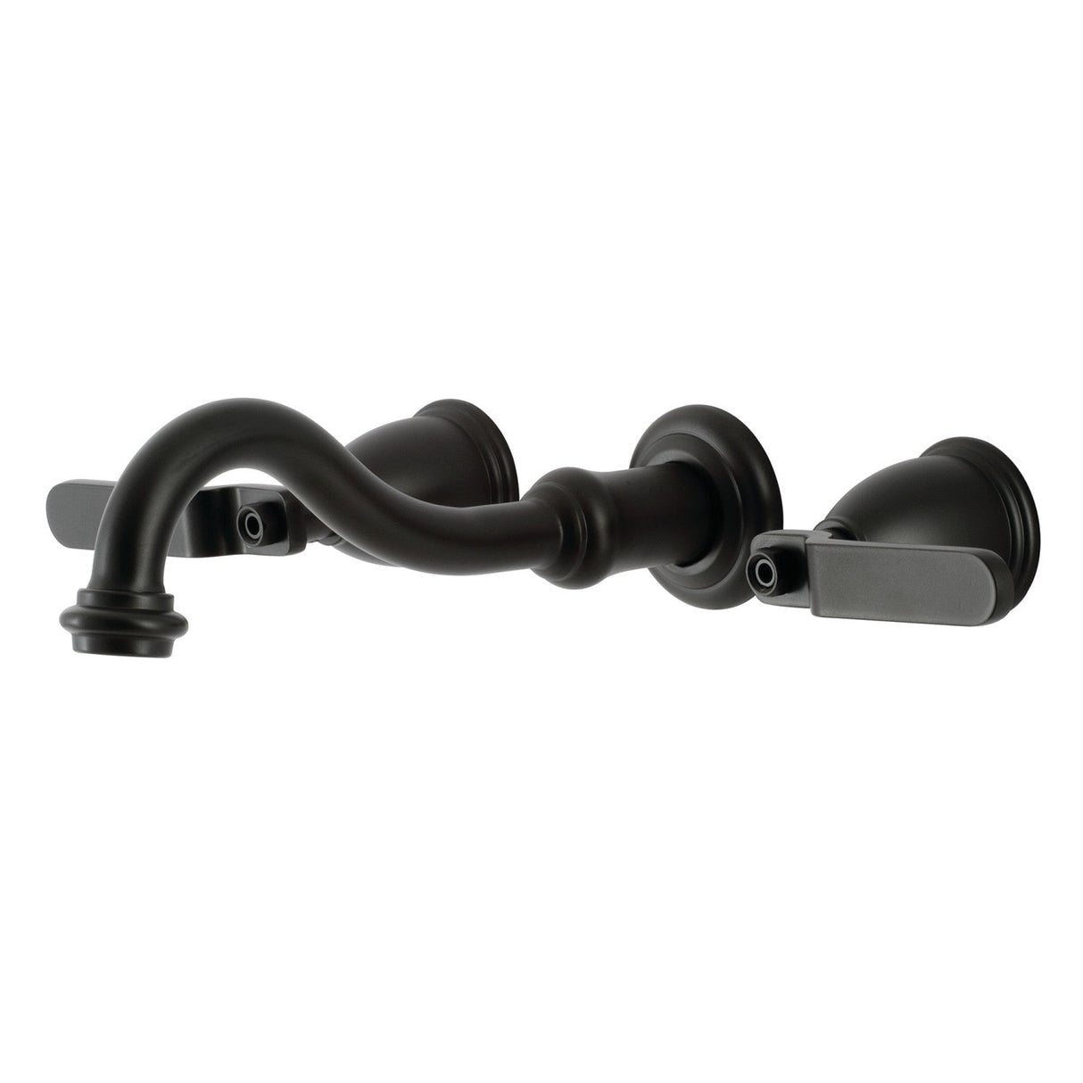 Whitaker KS3020KL Two-Handle 3-Hole Wall Mount Roman Tub Faucet, Matte Black