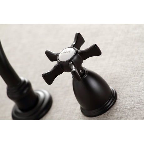 Hamilton KS3020NX Two-Handle 3-Hole Wall Mount Roman Tub Faucet, Matte Black