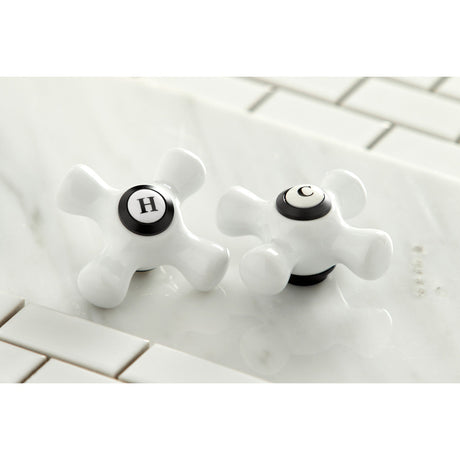 Restoration KS3020PX Two-Handle 3-Hole Wall Mount Roman Tub Faucet, Matte Black