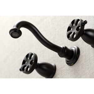 Belknap KS3020RX Two-Handle 3-Hole Wall Mount Roman Tub Faucet, Matte Black