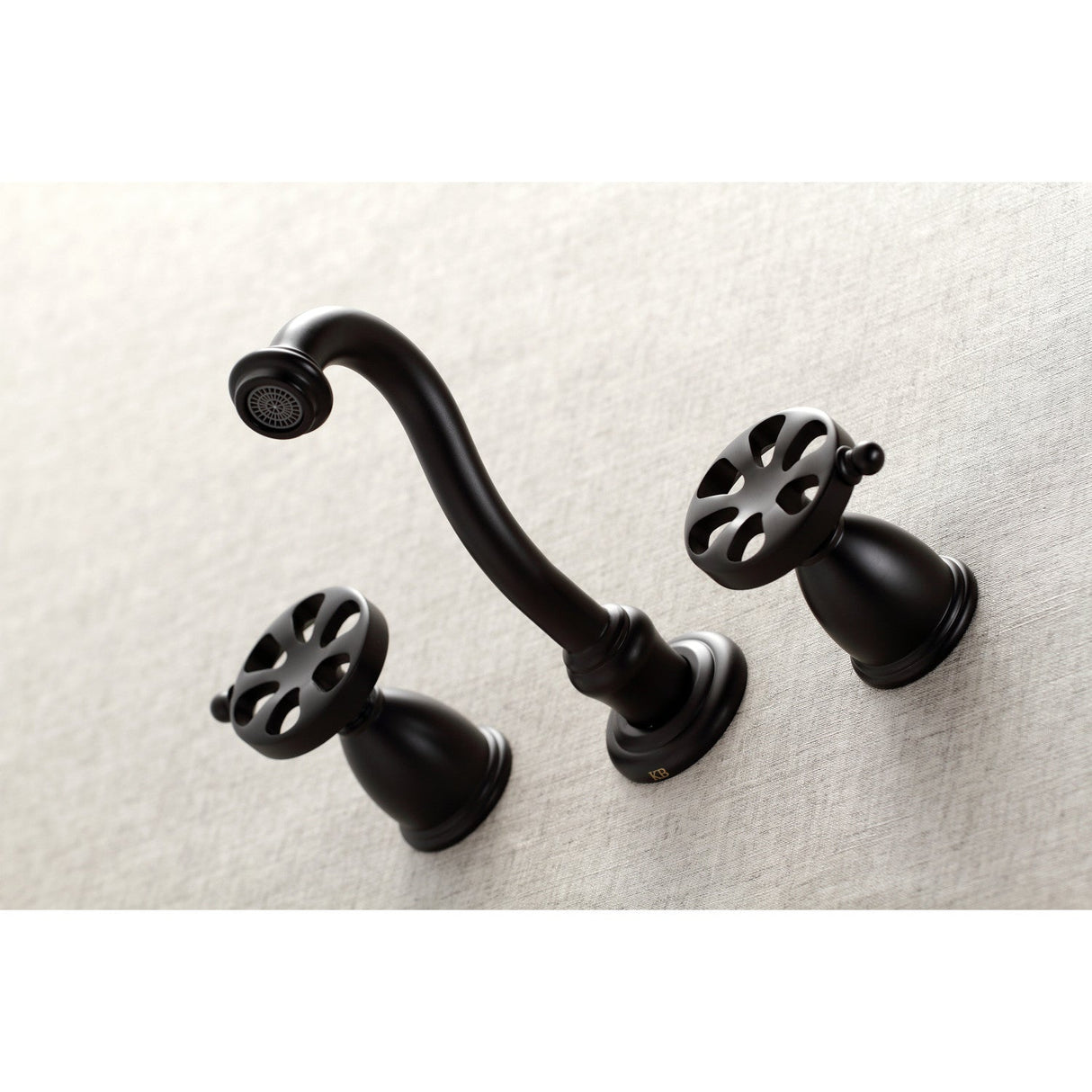 Belknap KS3020RX Two-Handle 3-Hole Wall Mount Roman Tub Faucet, Matte Black