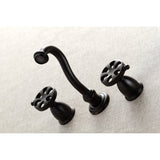Belknap KS3020RX Two-Handle 3-Hole Wall Mount Roman Tub Faucet, Matte Black