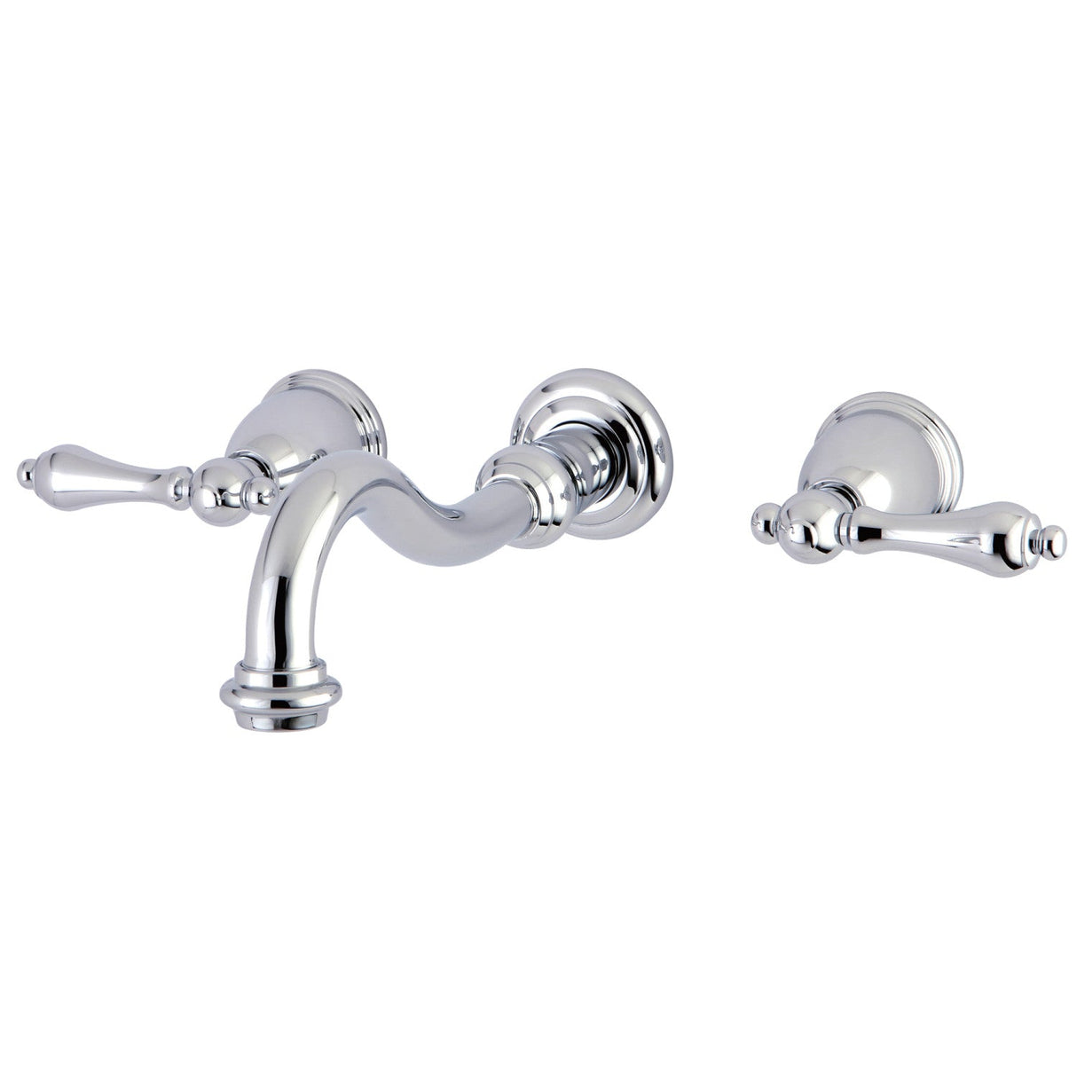 Restoration KS3021AL Two-Handle 3-Hole Wall Mount Roman Tub Faucet, Polished Chrome