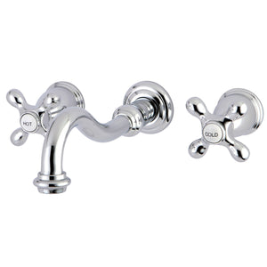 Restoration KS3021AX Two-Handle 3-Hole Wall Mount Roman Tub Faucet, Polished Chrome