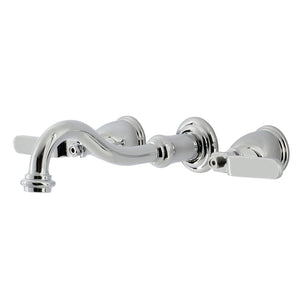 Whitaker KS3021KL Two-Handle 3-Hole Wall Mount Roman Tub Faucet, Polished Chrome