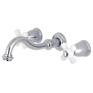 Restoration KS3021PX Two-Handle 3-Hole Wall Mount Roman Tub Faucet, Polished Chrome