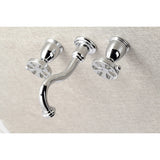 Belknap KS3021RX Two-Handle 3-Hole Wall Mount Roman Tub Faucet, Polished Chrome