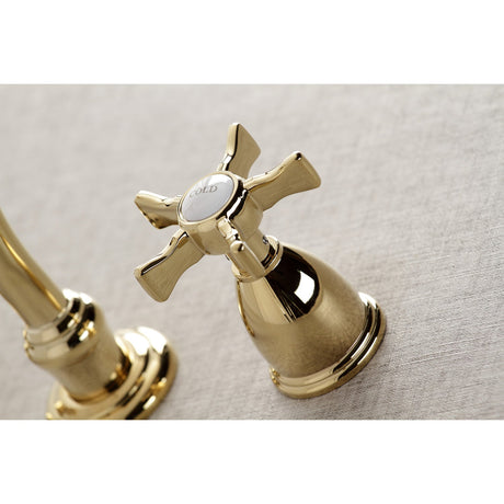 Hamilton KS3022NX Two-Handle 3-Hole Wall Mount Roman Tub Faucet, Polished Brass