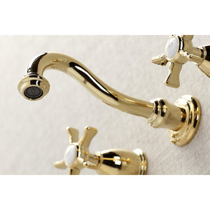 Hamilton KS3022NX Two-Handle 3-Hole Wall Mount Roman Tub Faucet, Polished Brass