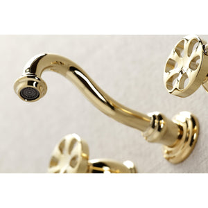 Belknap KS3022RX Two-Handle 3-Hole Wall Mount Roman Tub Faucet, Polished Brass