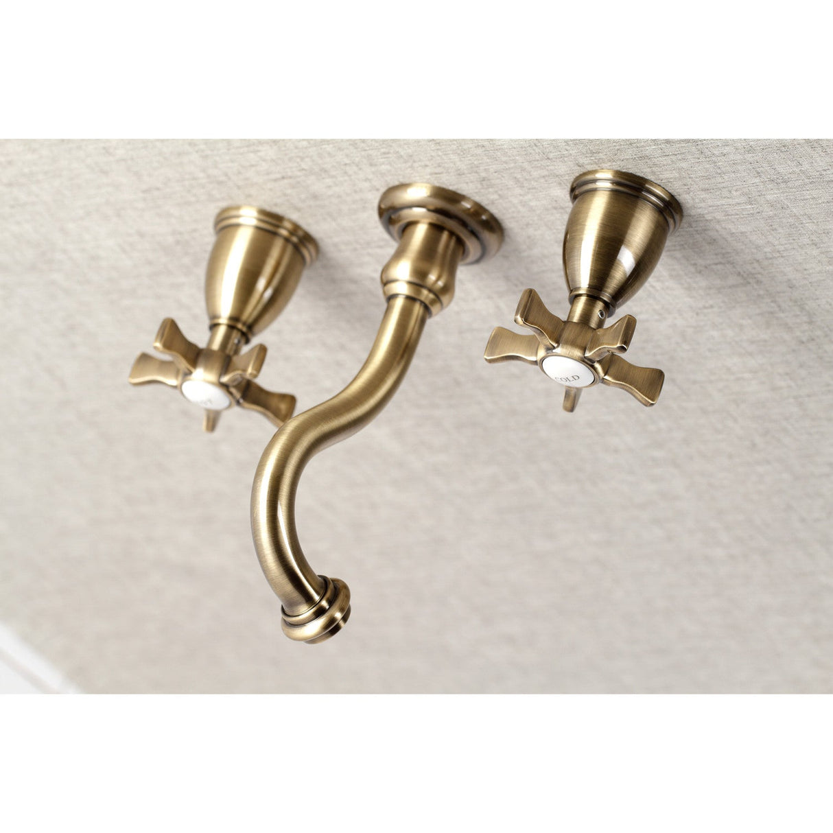 Hamilton KS3023NX Two-Handle 3-Hole Wall Mount Roman Tub Faucet, Antique Brass