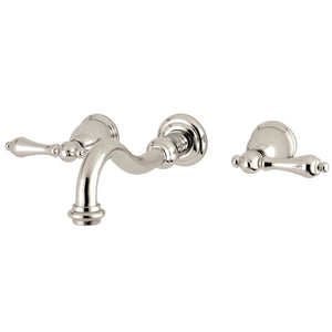 Restoration KS3026AL Two-Handle 3-Hole Wall Mount Roman Tub Faucet, Polished Nickel