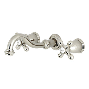 Restoration KS3026AX Two-Handle 3-Hole Wall Mount Roman Tub Faucet, Polished Nickel