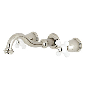 Restoration KS3026PX Two-Handle 3-Hole Wall Mount Roman Tub Faucet, Polished Nickel