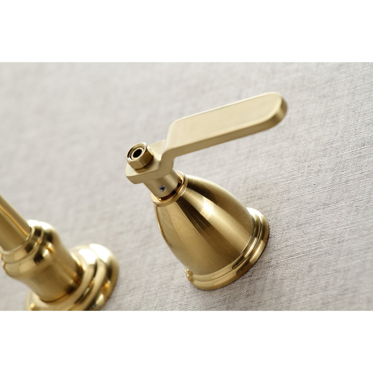 Whitaker KS3027KL Two-Handle 3-Hole Wall Mount Roman Tub Faucet, Brushed Brass
