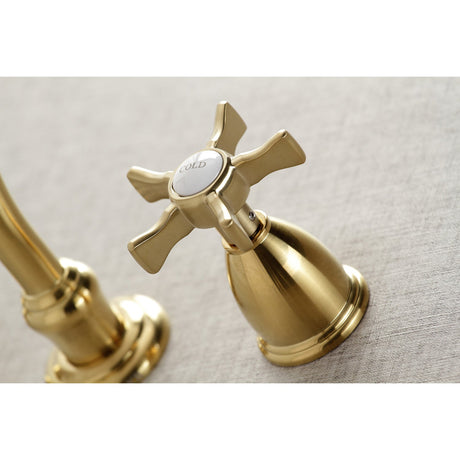 Hamilton KS3027NX Two-Handle 3-Hole Wall Mount Roman Tub Faucet, Brushed Brass