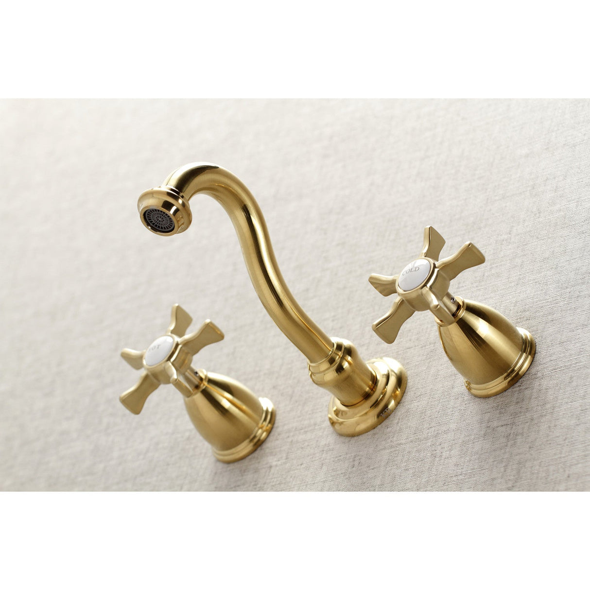 Hamilton KS3027NX Two-Handle 3-Hole Wall Mount Roman Tub Faucet, Brushed Brass