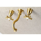 Hamilton KS3027NX Two-Handle 3-Hole Wall Mount Roman Tub Faucet, Brushed Brass
