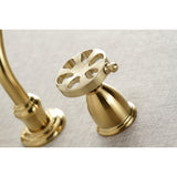 Belknap KS3027RX Two-Handle 3-Hole Wall Mount Roman Tub Faucet, Brushed Brass