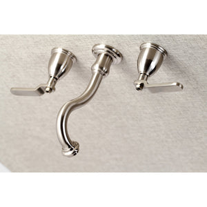 Whitaker KS3028KL Two-Handle 3-Hole Wall Mount Roman Tub Faucet, Brushed Nickel