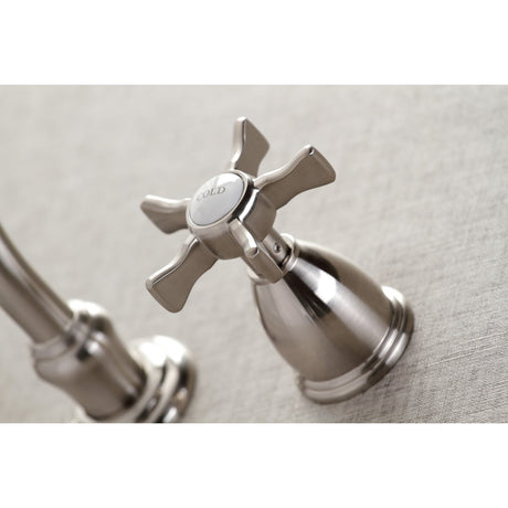 Hamilton KS3028NX Two-Handle 3-Hole Wall Mount Roman Tub Faucet, Brushed Nickel