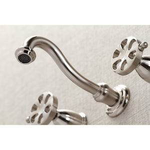 Belknap KS3028RX Two-Handle 3-Hole Wall Mount Roman Tub Faucet, Brushed Nickel