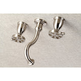Belknap KS3028RX Two-Handle 3-Hole Wall Mount Roman Tub Faucet, Brushed Nickel