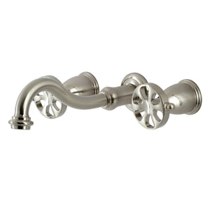 Belknap KS3028RX Two-Handle 3-Hole Wall Mount Roman Tub Faucet, Brushed Nickel