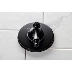 KS3030AL Single-Handle Wall Mount Three-Way Diverter Valve with Trim Kit, Matte Black
