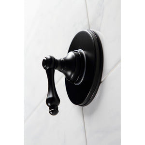 KS3030AL Single-Handle Wall Mount Three-Way Diverter Valve with Trim Kit, Matte Black