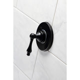 KS3030AL Single-Handle Wall Mount Three-Way Diverter Valve with Trim Kit, Matte Black