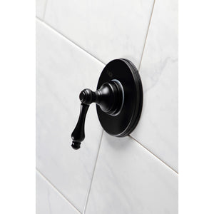 KS3030AL Single-Handle Wall Mount Three-Way Diverter Valve with Trim Kit, Matte Black