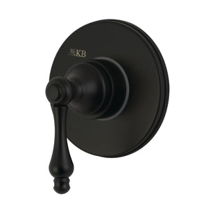 KS3030AL Single-Handle Wall Mount Three-Way Diverter Valve with Trim Kit, Matte Black