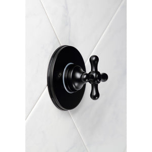 KS3030AX Single-Handle Wall Mount Three-Way Diverter Valve with Trim Kit, Matte Black
