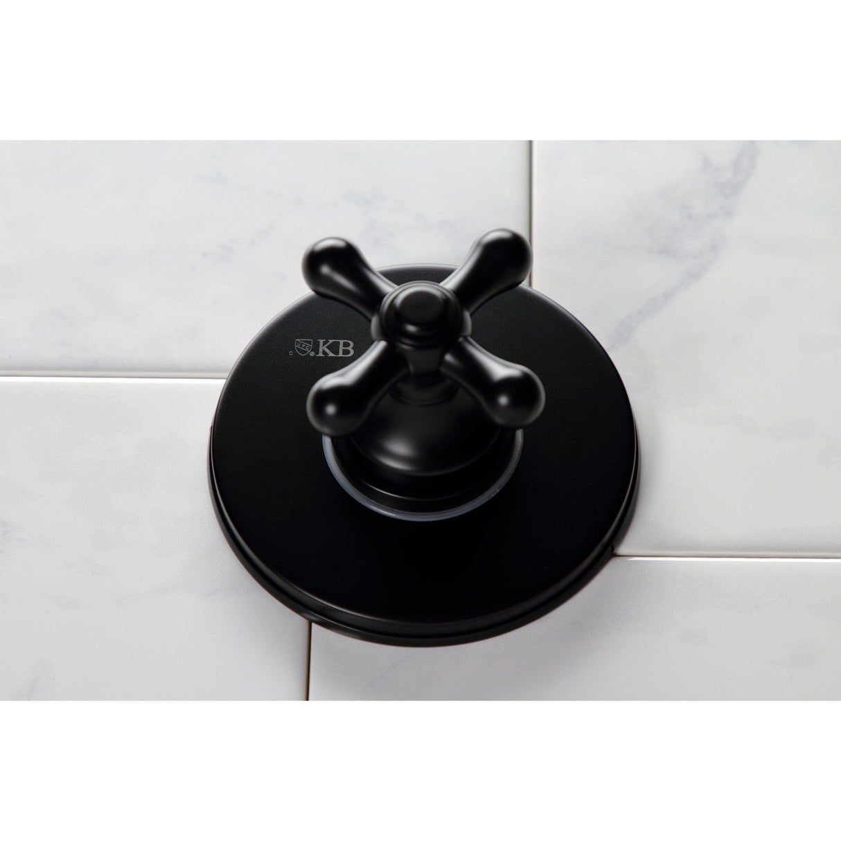 KS3030AX Single-Handle Wall Mount Three-Way Diverter Valve with Trim Kit, Matte Black