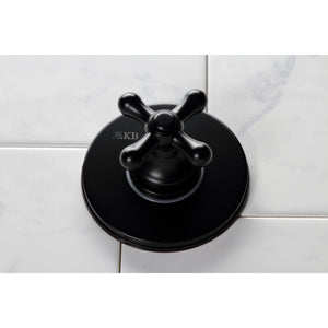KS3030AX Single-Handle Wall Mount Three-Way Diverter Valve with Trim Kit, Matte Black